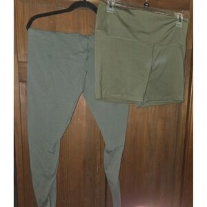 All In Motion Bike Shorts & Leggings NWOT Womens Sz XXL Tried On Not Worn Green